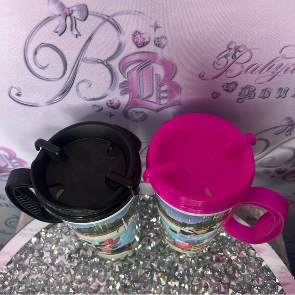Disney parks cups 2 tumblrs mugs drinkware resort bar drinks pink black Mickey - Picture 3 of 5